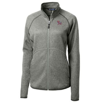 NCAA Heather Clemson Tigers Mainsail Sweater-Knit Full-Zip Jacket