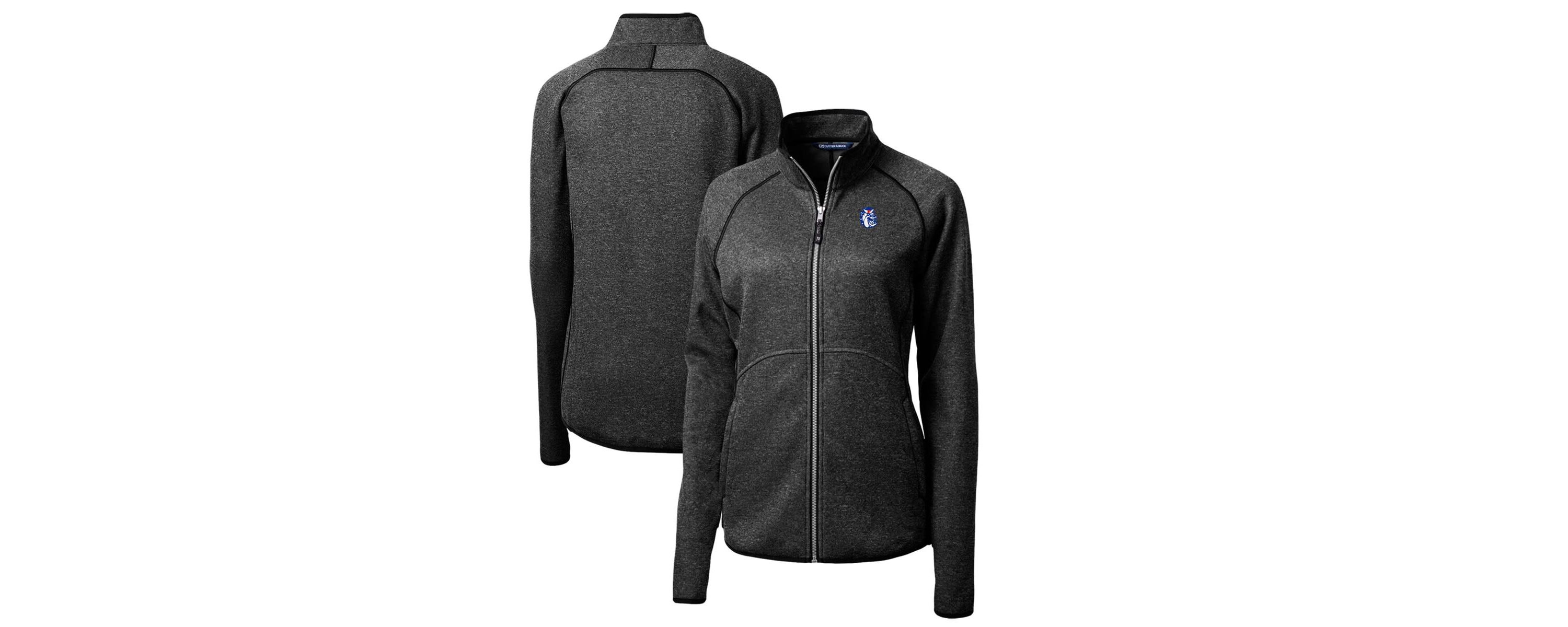NCAA Heather Fresno State Bulldogs Mainsail Sweater-Knit Full-Zip Jacket