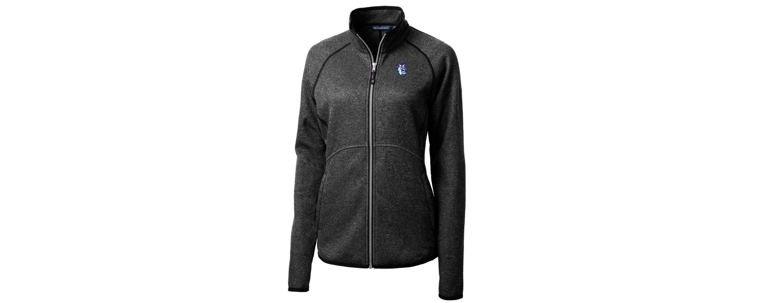 NCAA Heather Fresno State Bulldogs Mainsail Sweater-Knit Full-Zip Jacket