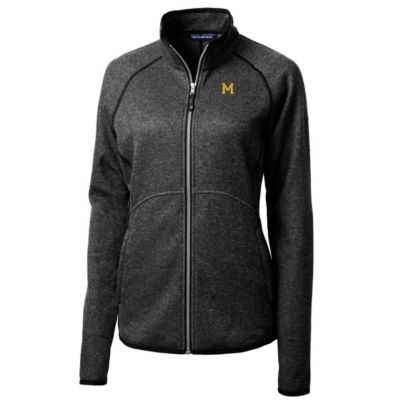 NCAA Heather Michigan Wolverines Mainsail Sweater-Knit Full-Zip Jacket