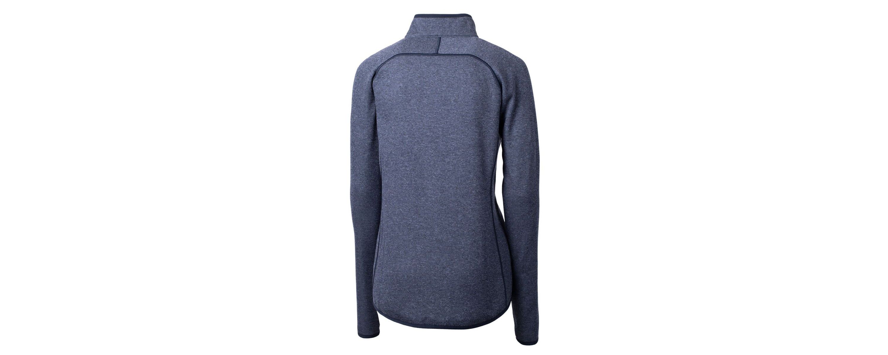 NCAA Heather Michigan Wolverines Mainsail Sweater-Knit Full-Zip Jacket