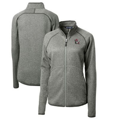 NCAA Heather NC State Wolfpack Mainsail Sweater-Knit Full-Zip Jacket