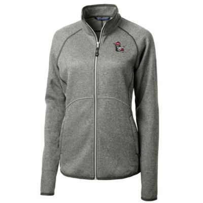 NCAA Heather NC State Wolfpack Mainsail Sweater-Knit Full-Zip Jacket