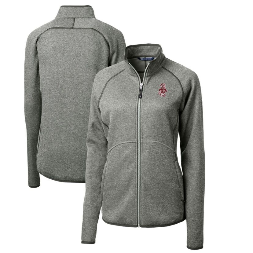 NCAA Heather Washington State Cougars Mainsail Sweater-Knit Full-Zip Jacket