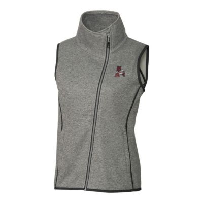 NCAA Heather Arkansas Razorbacks Mainsail Sweater-Knit Full-Zip Vest