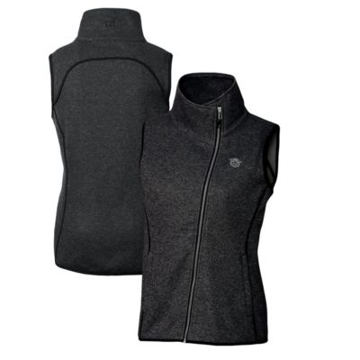 NCAA Heather Cincinnati Bearcats Mainsail Sweater-Knit Full-Zip Vest