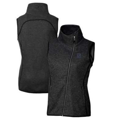 NCAA Heather Georgetown Hoyas Mainsail Sweater-Knit Full-Zip Vest