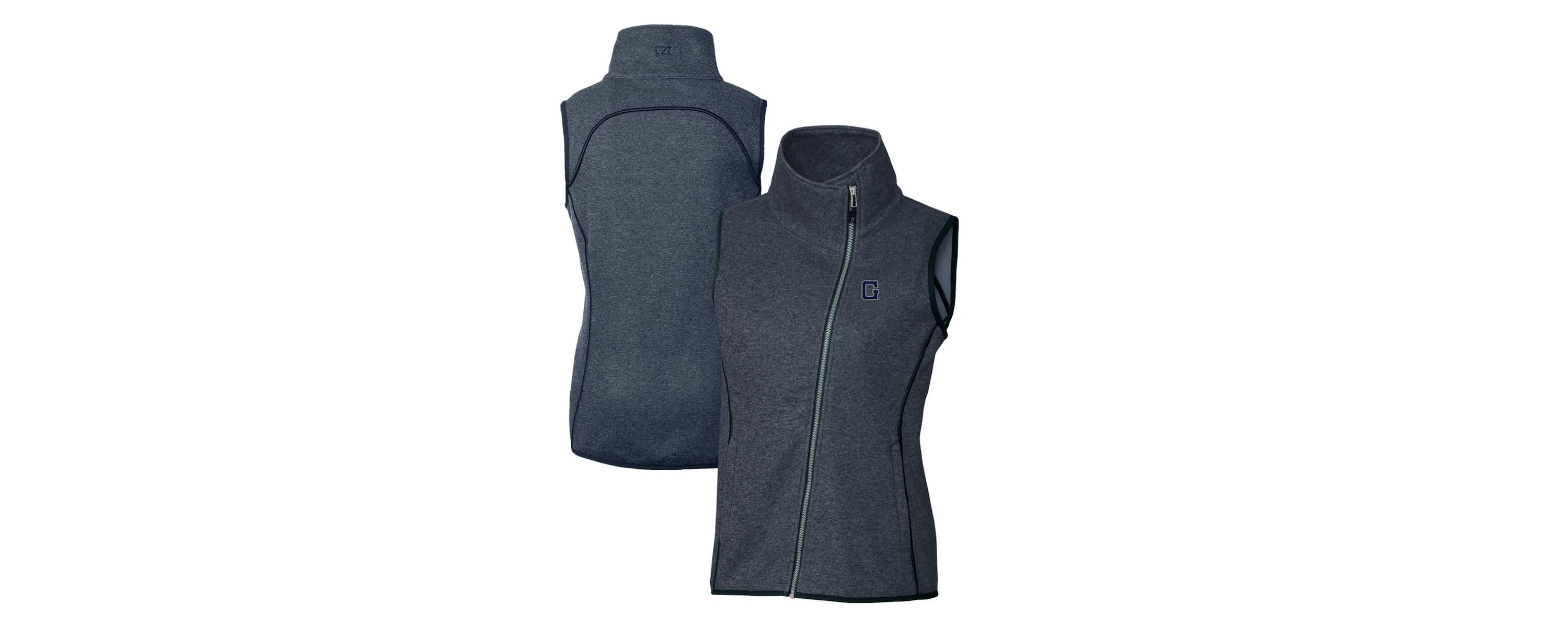 NCAA Georgetown Hoyas Mainsail Sweater-Knit Full-Zip Vest