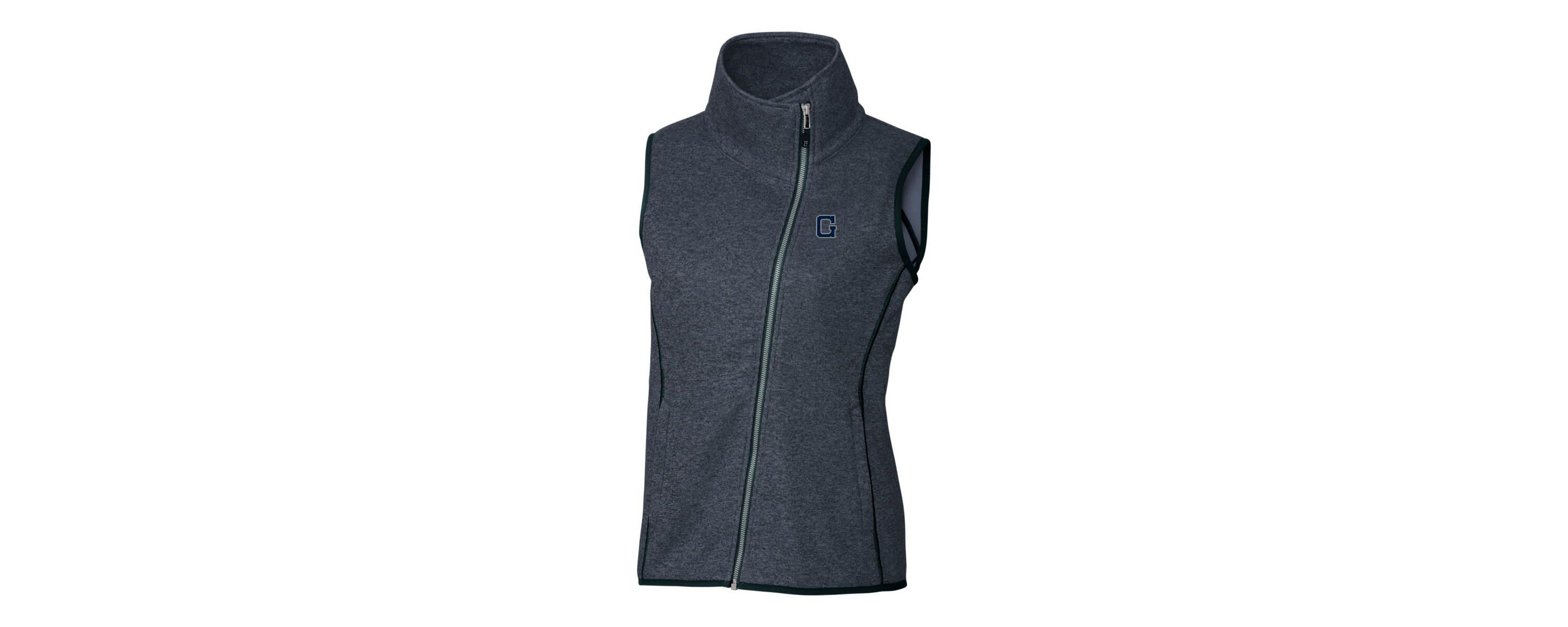 NCAA Georgetown Hoyas Mainsail Sweater-Knit Full-Zip Vest