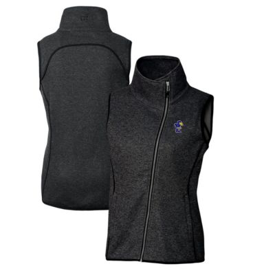 NCAA Heather Kansas Jayhawks Mainsail Sweater-Knit Full-Zip Vest