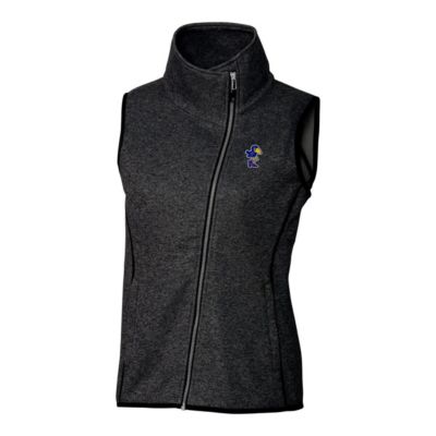 NCAA Heather Kansas Jayhawks Mainsail Sweater-Knit Full-Zip Vest