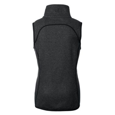 NCAA Heather Kansas Jayhawks Mainsail Sweater-Knit Full-Zip Vest