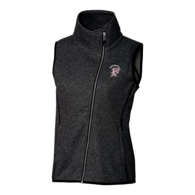 NCAA Heather Mississippi State Bulldogs Mainsail Sweater-Knit Full-Zip Vest