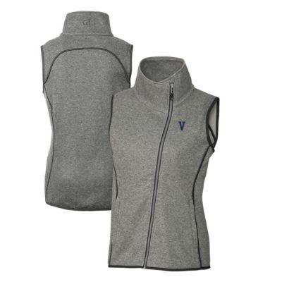 NCAA Heather Villanova Wildcats Mainsail Sweater-Knit Full-Zip Vest