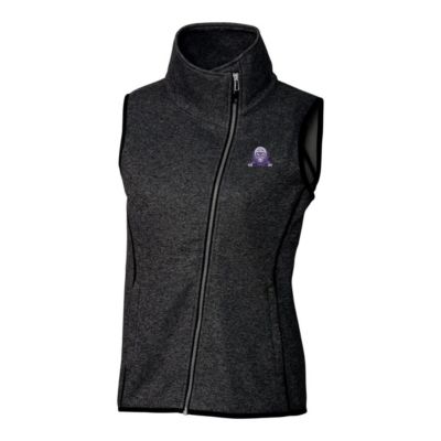 NCAA Heather Northwestern Wildcats Mainsail Sweater-Knit Full-Zip Vest