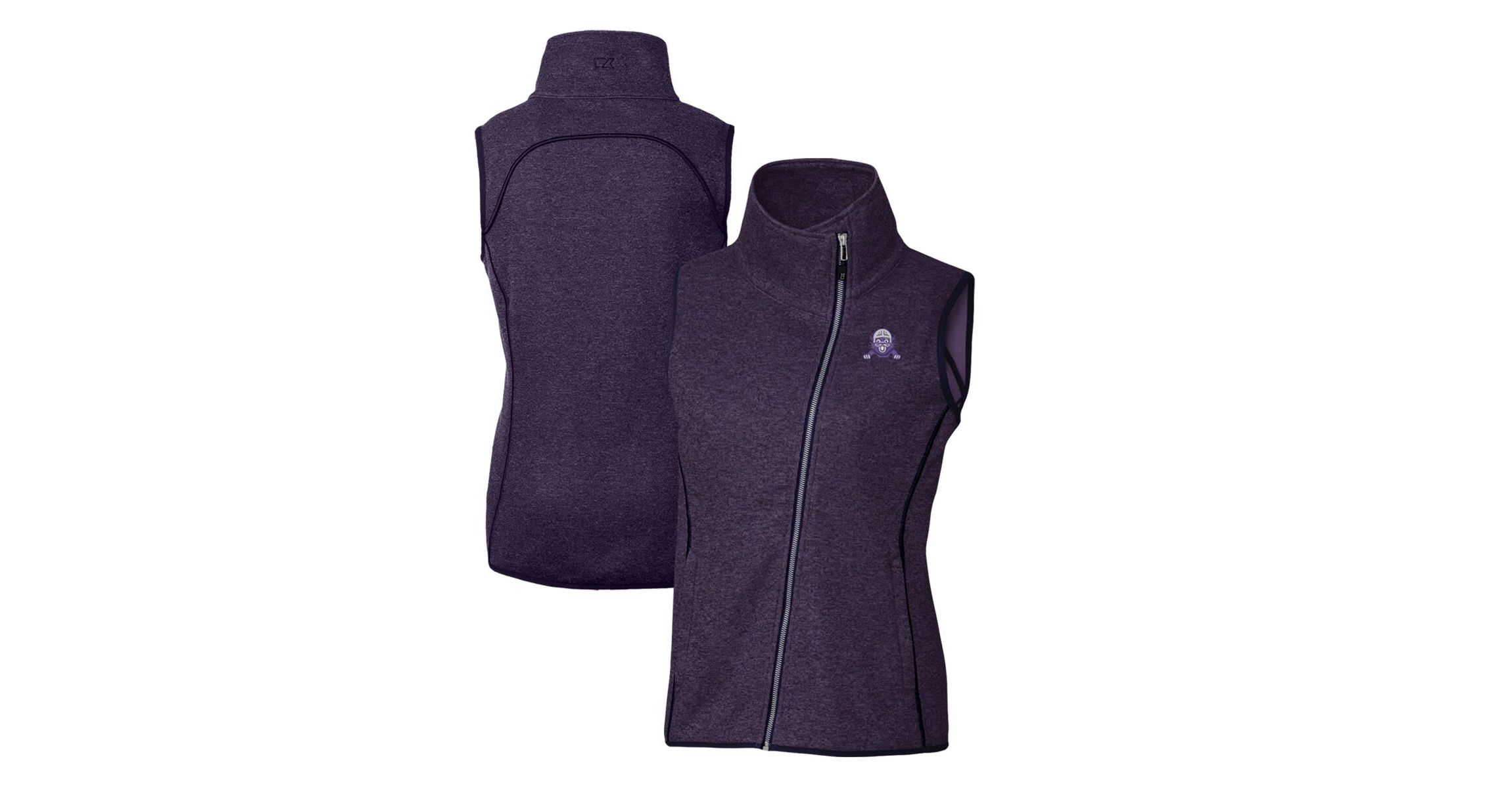 NCAA Northwestern Wildcats Mainsail Sweater-Knit Full-Zip Vest