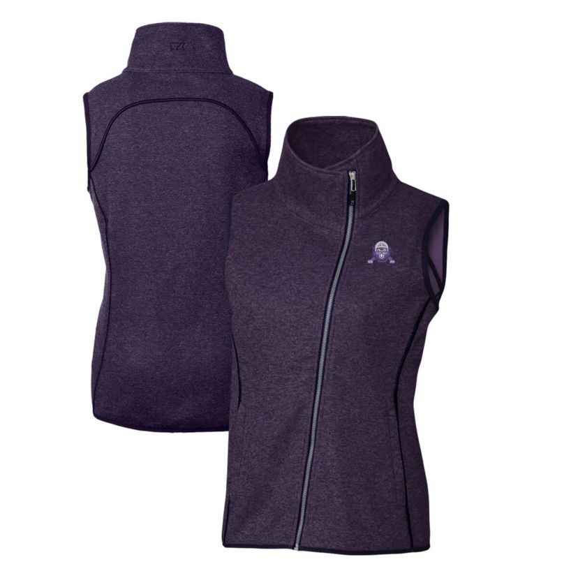 NCAA Northwestern Wildcats Mainsail Sweater-Knit Full-Zip Vest