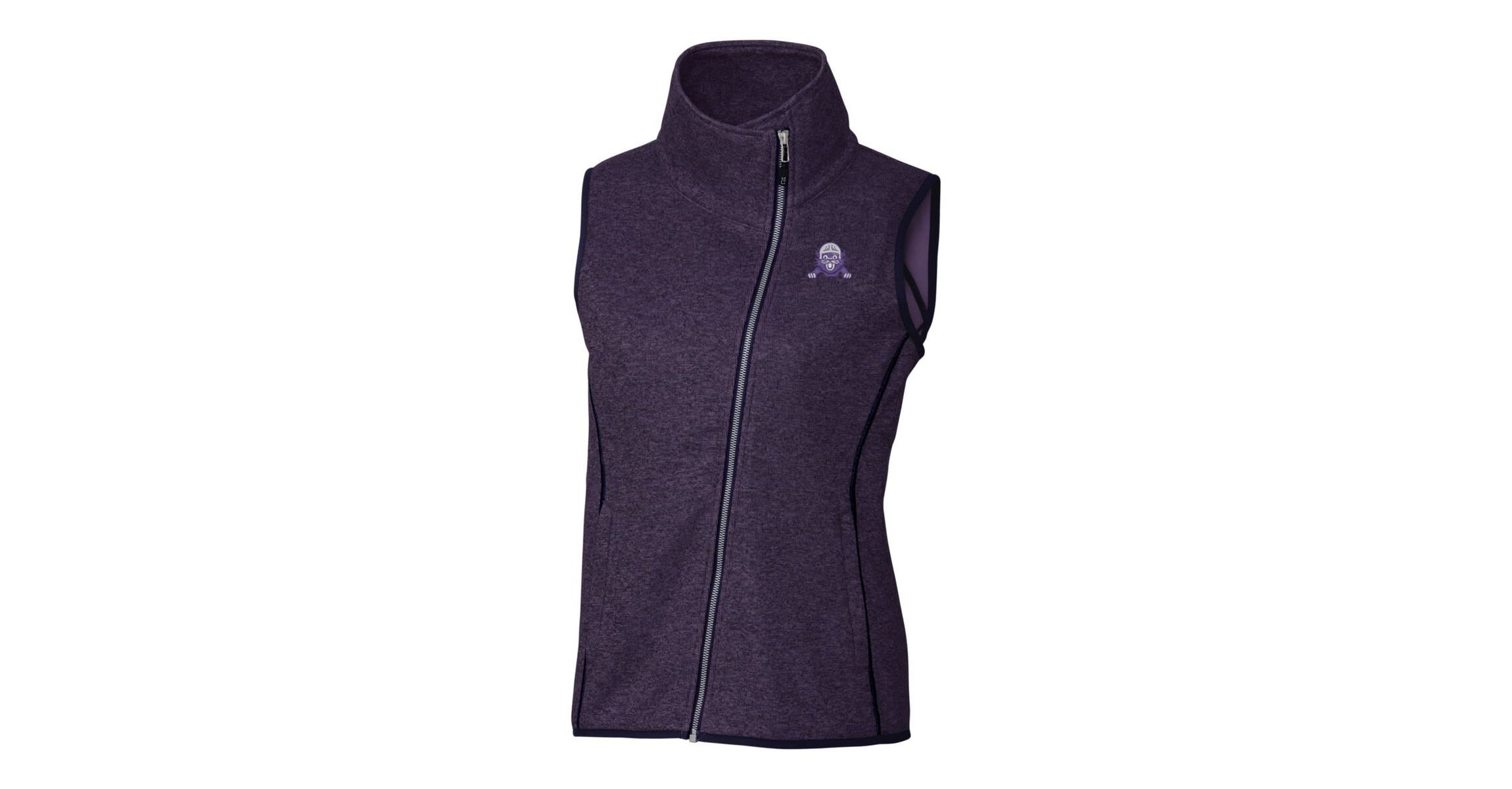 NCAA Northwestern Wildcats Mainsail Sweater-Knit Full-Zip Vest