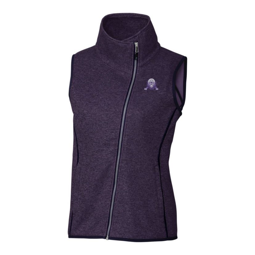 NCAA Northwestern Wildcats Mainsail Sweater-Knit Full-Zip Vest