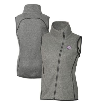 NCAA Heather TCU Horned Frogs Mainsail Sweater-Knit Full-Zip Vest