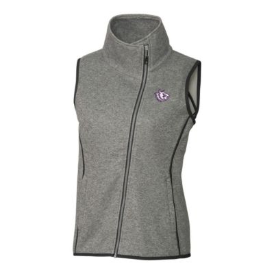 NCAA Heather TCU Horned Frogs Mainsail Sweater-Knit Full-Zip Vest