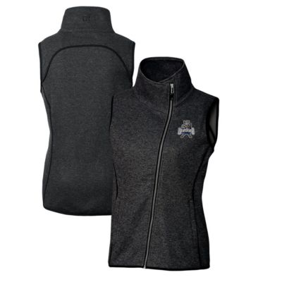 NCAA Heather Utah State Aggies Mainsail Sweater-Knit Full-Zip Vest