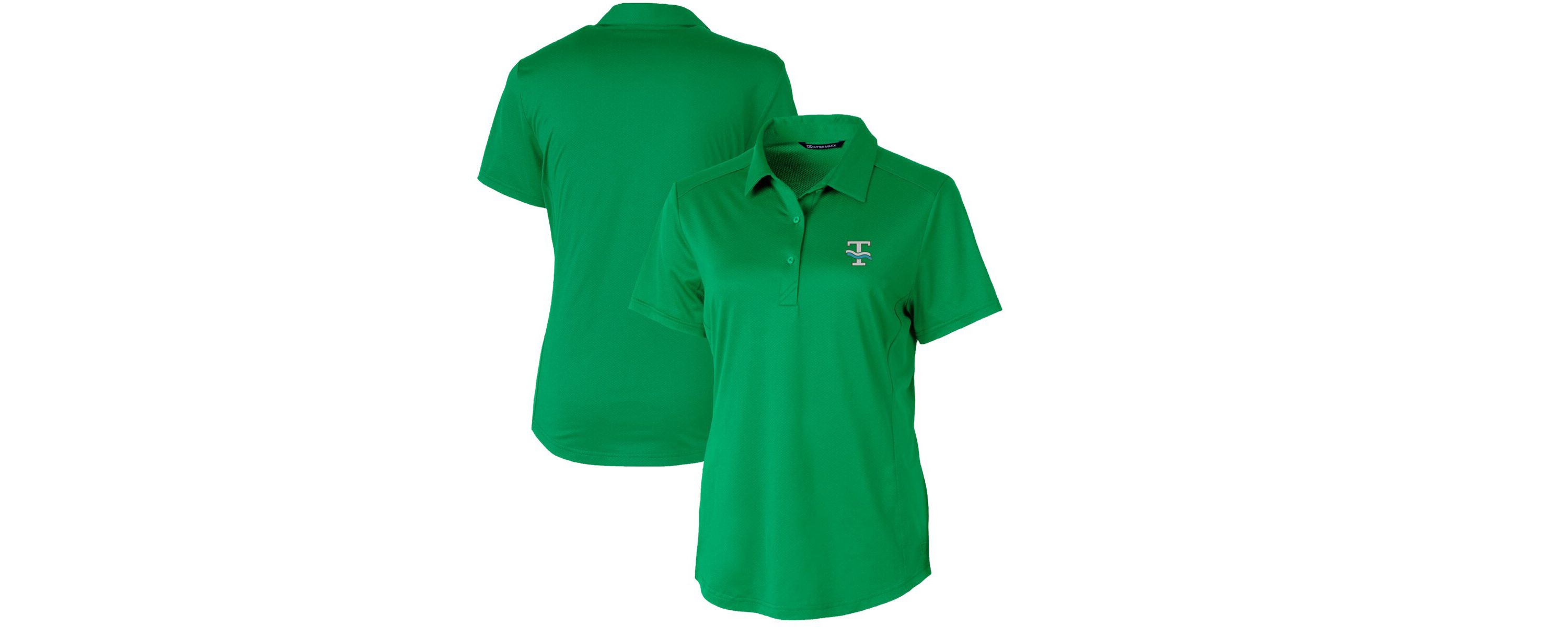 Tulane Green Wave NCAA Kelly Tulane Wave Vault Prospect Textured Stretch Polo