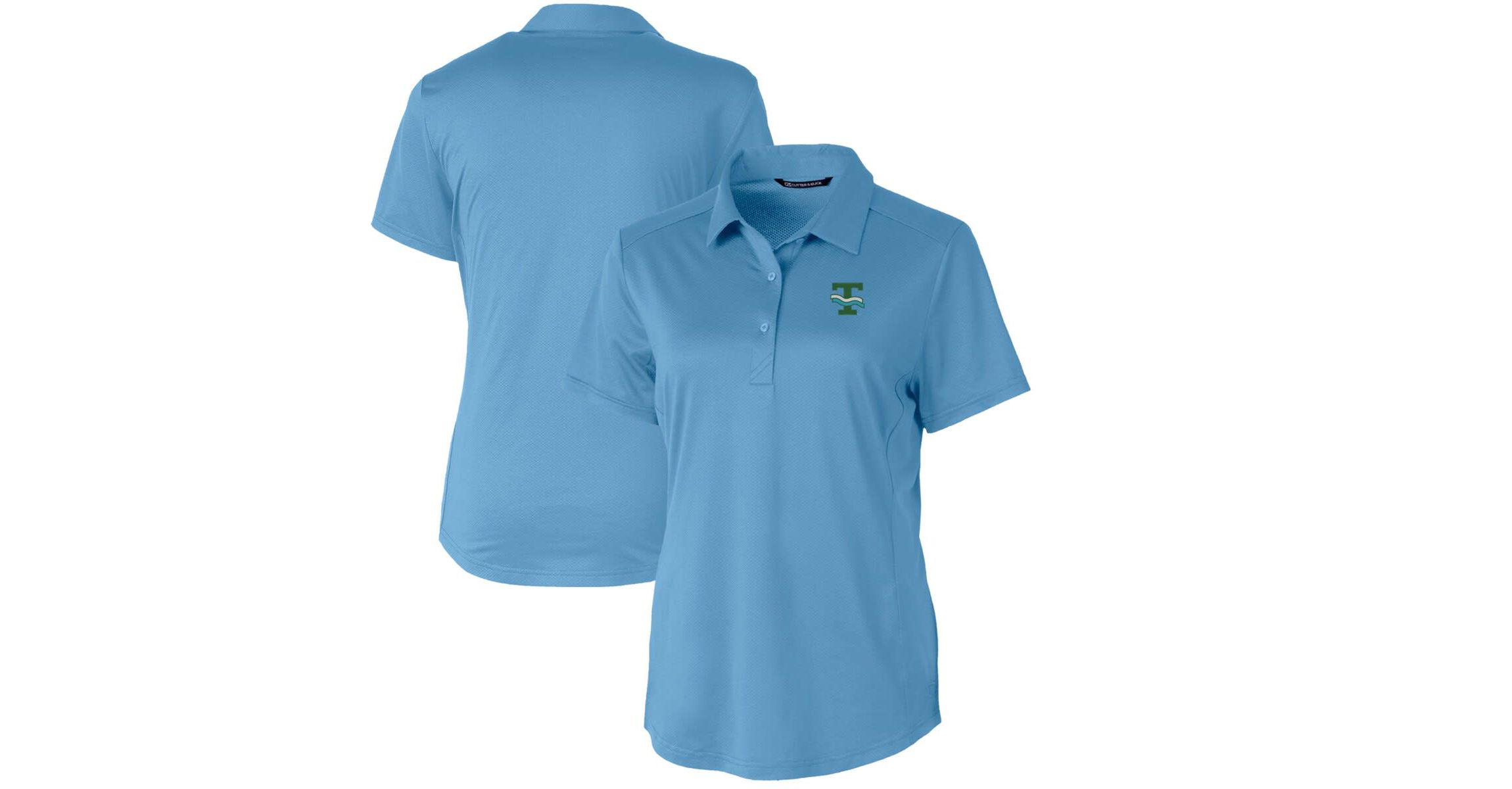 Tulane Green Wave NCAA Light Tulane Wave Vault Prospect Textured Stretch Polo