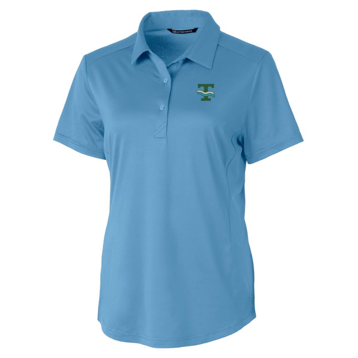 Tulane Green Wave NCAA Light Tulane Wave Vault Prospect Textured Stretch Polo