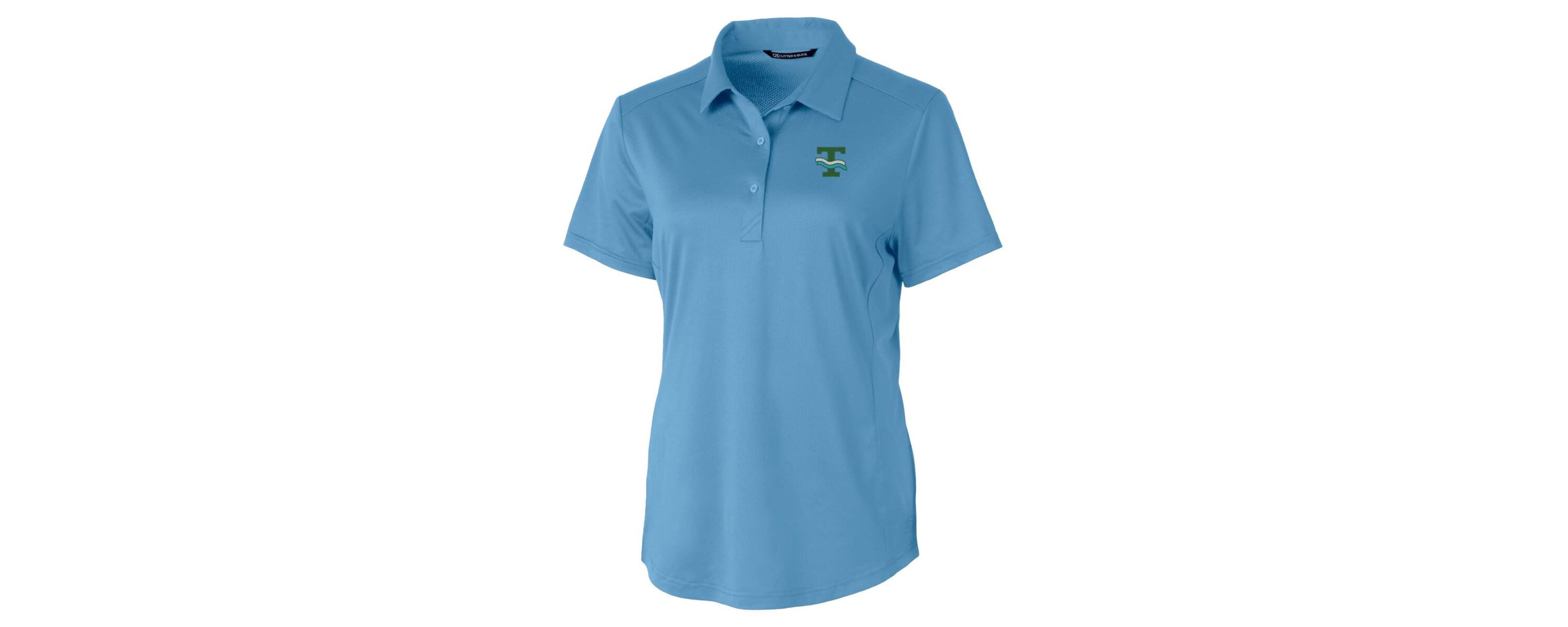 Tulane Green Wave NCAA Light Tulane Wave Vault Prospect Textured Stretch Polo