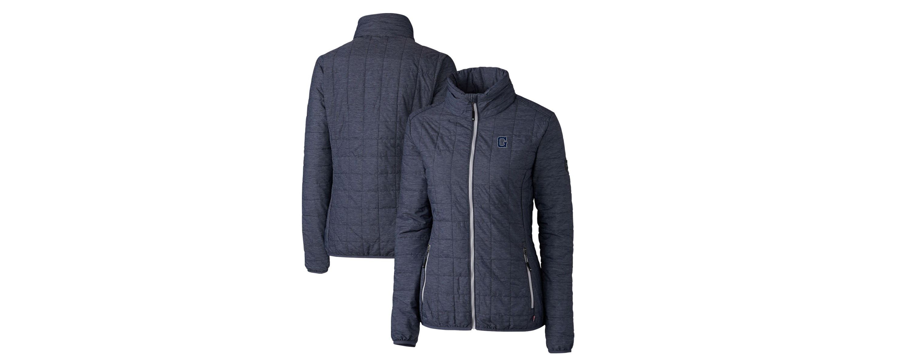 NCAA Heather Georgetown Hoyas Vault Rainier PrimaLoft Eco Insulated Full-Zip Puffer Jacket