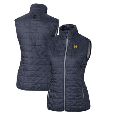 NCAA Heather Michigan Wolverines Vault Rainier PrimaLoft Eco Full-Zip Puffer Vest