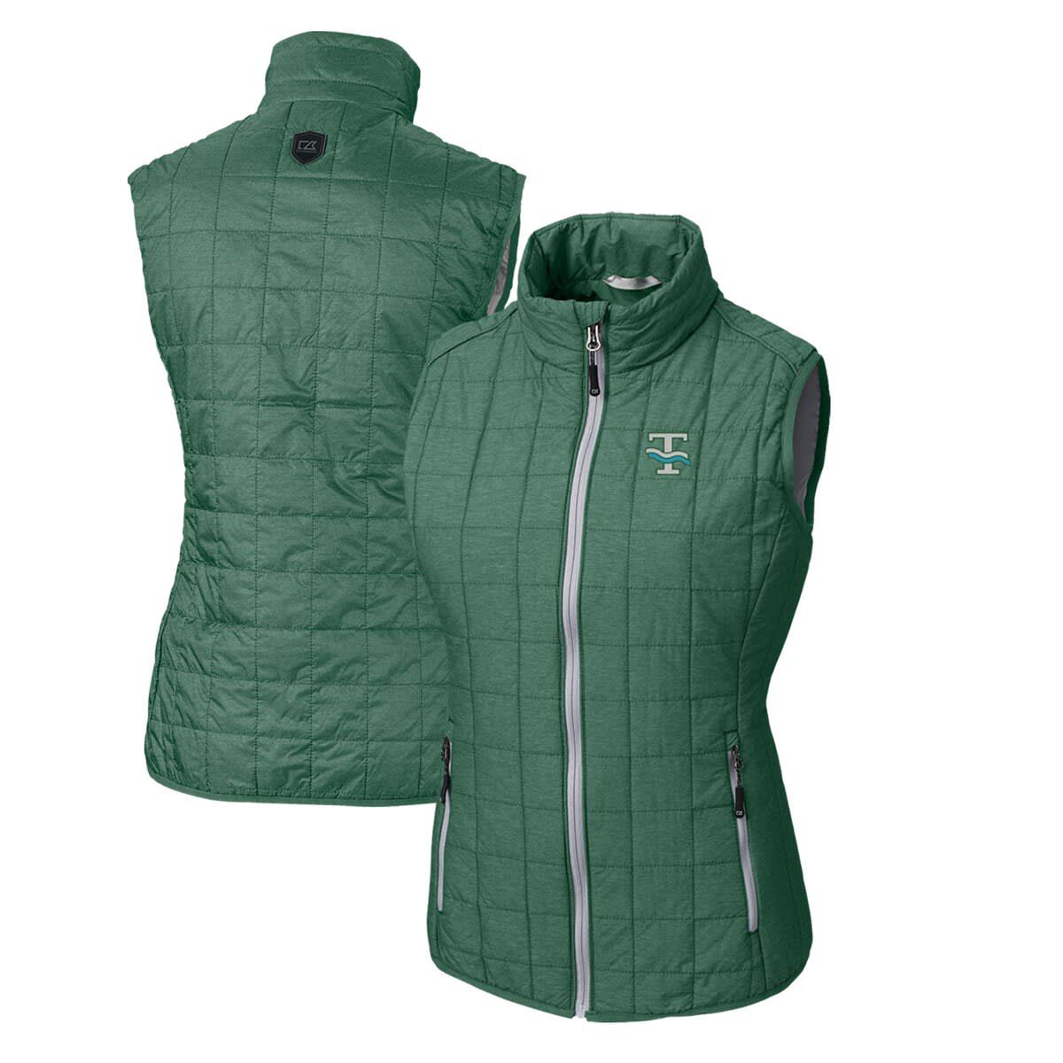 Tulane Green Wave NCAA Tulane Wave Vault Rainier PrimaLoft Eco Full-Zip Puffer Vest
