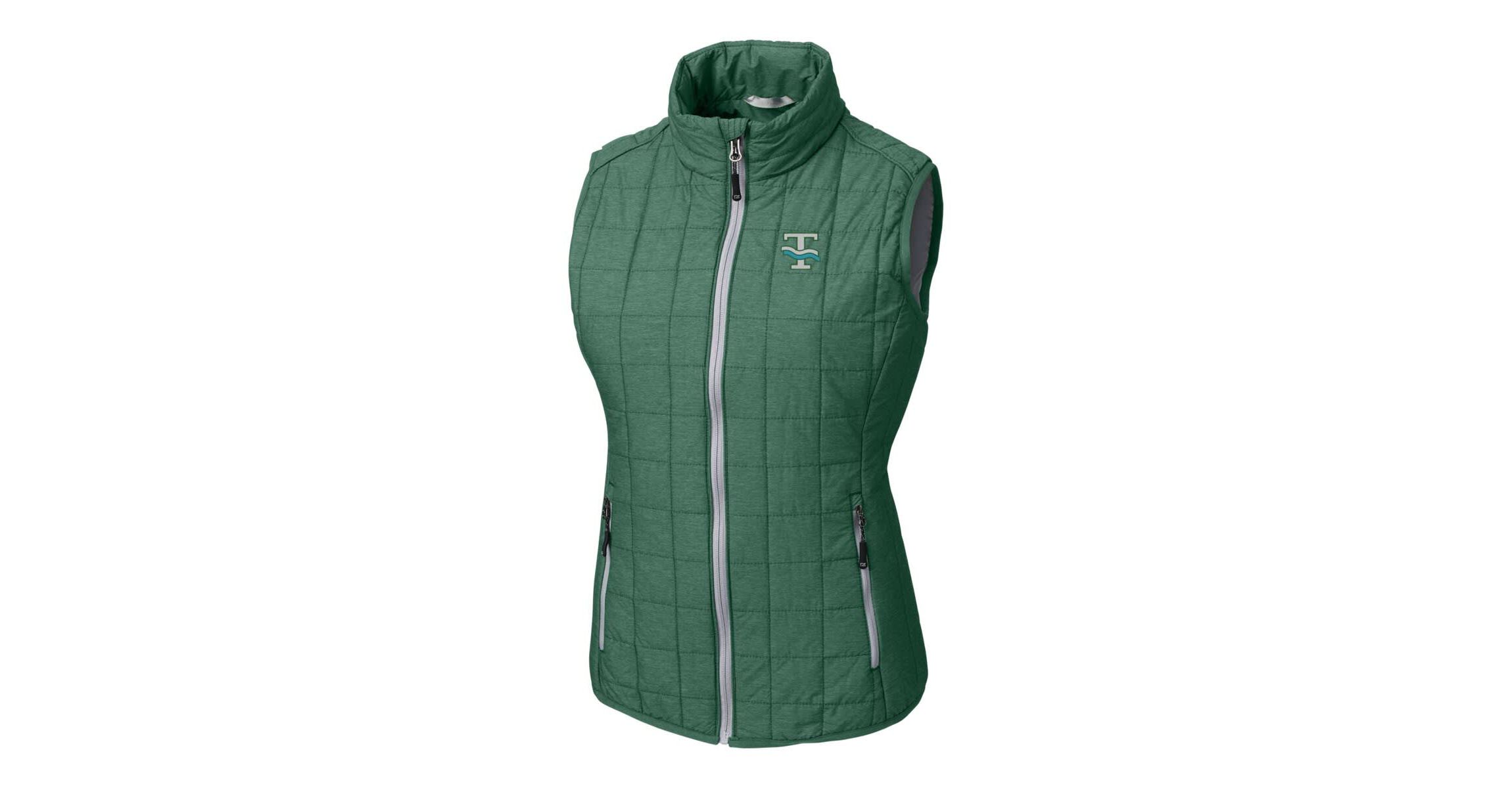 Tulane Green Wave NCAA Tulane Wave Vault Rainier PrimaLoft Eco Full-Zip Puffer Vest
