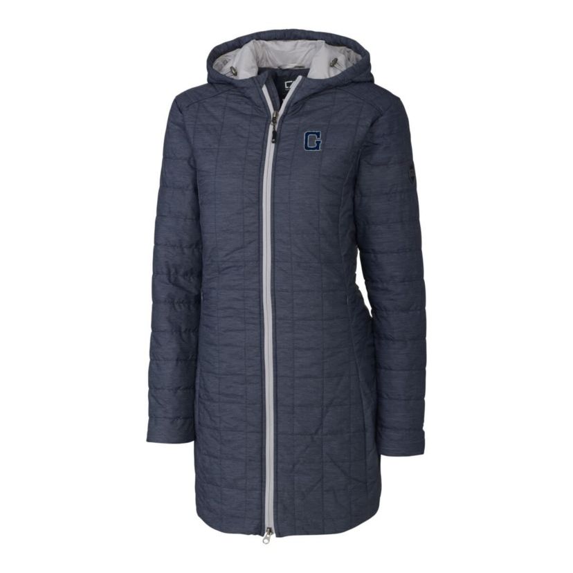 NCAA Heather Georgetown Hoyas Vault Rainier Primaloft Eco Hooded Long Coat