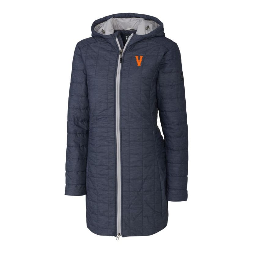 NCAA Heather Virginia Cavaliers Vintage Vault Rainier Primaloft Eco Hooded Long Coat