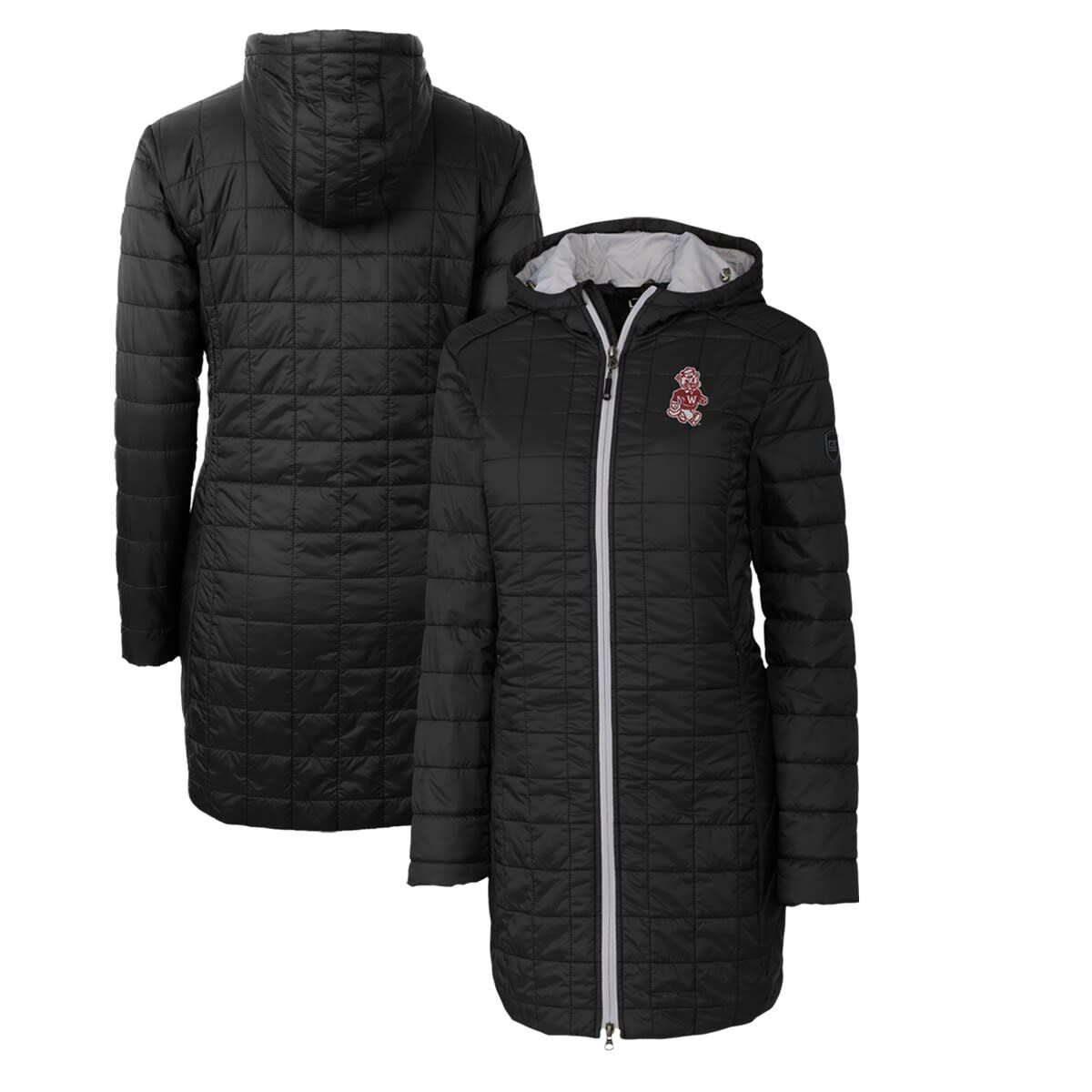 NCAA Washington State Cougars Vault Rainier Primaloft Eco Hooded Long Coat