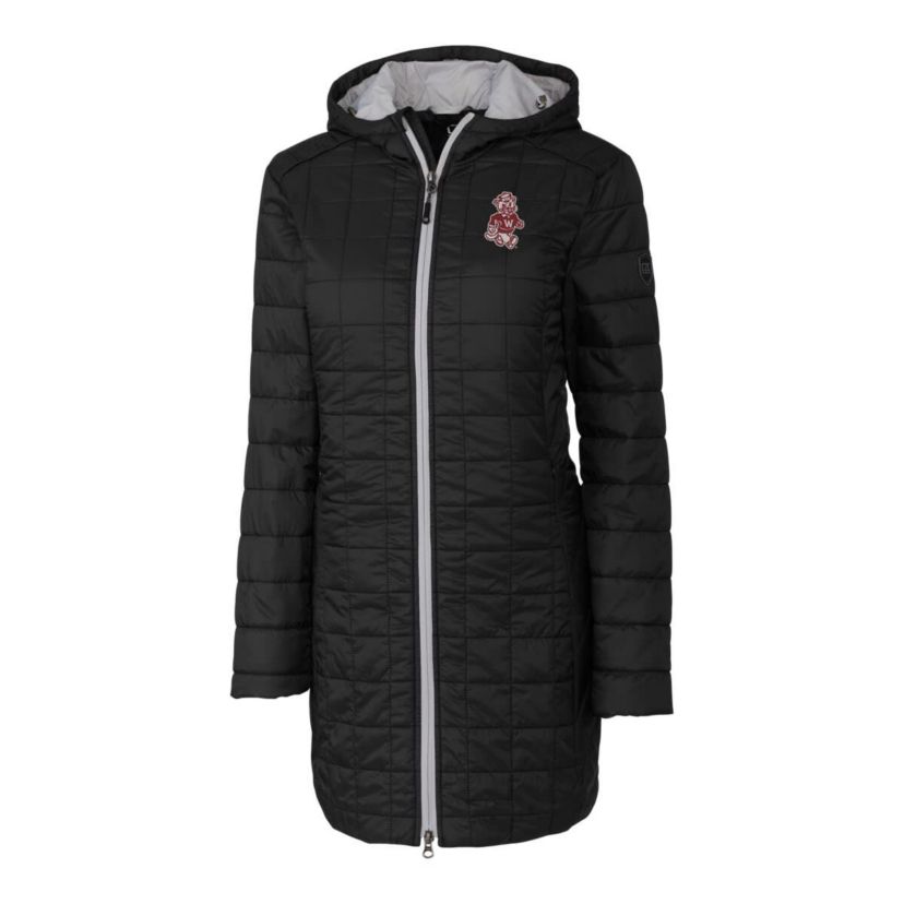 NCAA Washington State Cougars Vault Rainier Primaloft Eco Hooded Long Coat