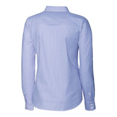 NCAA Powder Air Force Falcons Oxford Stripe Stretch Long Sleeve Button-Up Shirt