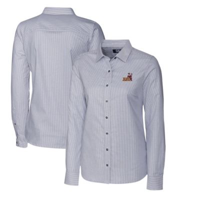 NCAA Arizona State Sun Devils Oxford Stripe Stretch Long Sleeve Button-Up Shirt