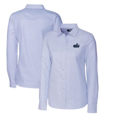 NCAA Light Old Dominion Monarchs Oxford Stripe Stretch Long Sleeve Button-Up Shirt