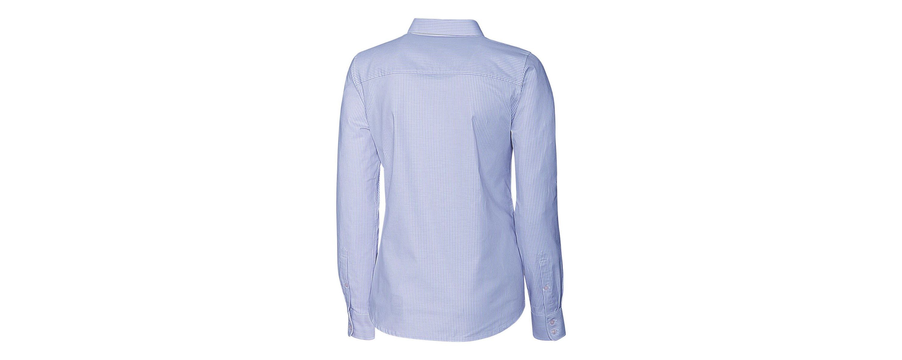 NCAA Light West Virginia Mountaineers Oxford Stripe Stretch Long Sleeve Button-Up Shirt