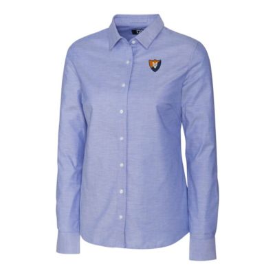 NCAA Powder Illinois Fighting Illini Oxford Stretch Long Sleeve Button-Up Shirt