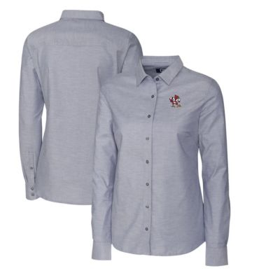 NCAA Louisville Cardinals Oxford Stretch Long Sleeve Button-Up Shirt