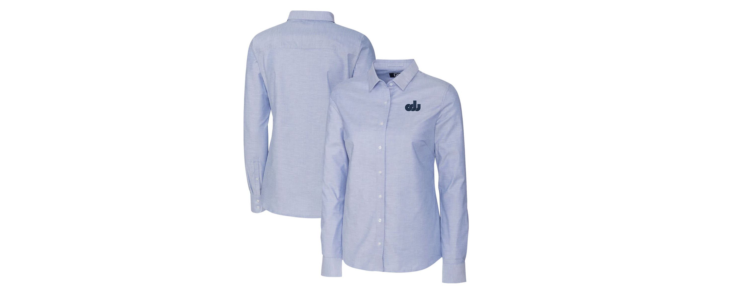 NCAA Light Old Dominion Monarchs Oxford Stretch Long Sleeve Button-Up Shirt