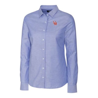 NCAA Powder Ole Miss Rebels Oxford Stretch Long Sleeve Button-Up Shirt