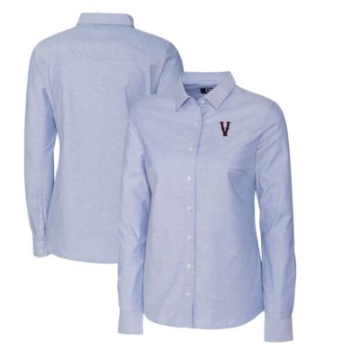 NCAA Light Virginia Cavaliers Vintage Oxford Stretch Long Sleeve Button-Up Shirt