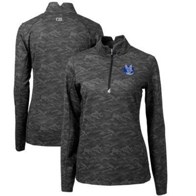 NCAA Air Force Falcons Traverse Print Stretch Quarter-Zip Pullover Top