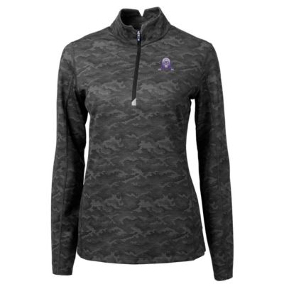 NCAA Northwestern Wildcats Traverse Print Stretch Quarter-Zip Pullover Top