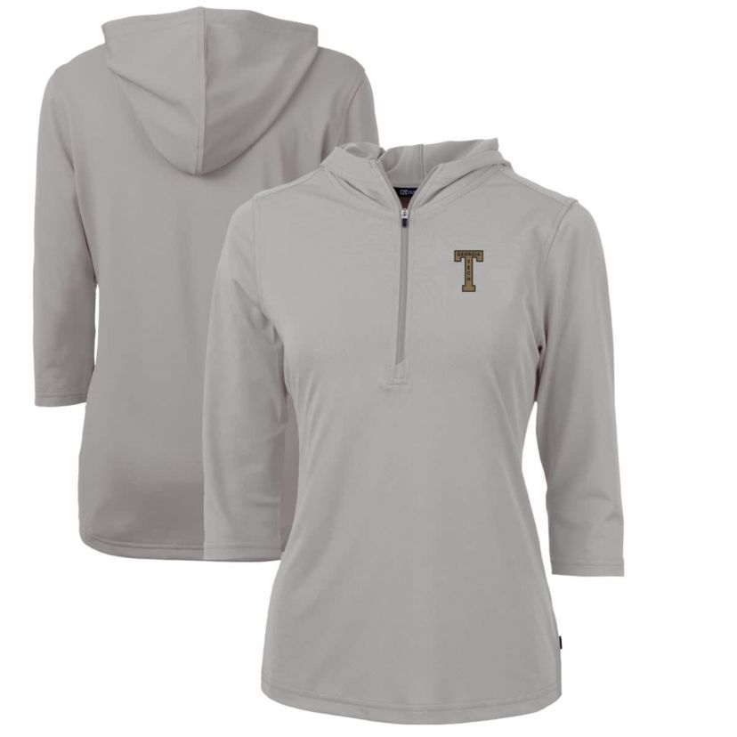 Georgia Tech Yellow Jackets NCAA Georgia Tech Jackets Vault Virtue Eco Pique Recycled Half-Zip Pullover Hoodie
